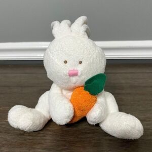 Vintage 2005 Ty Pluffies Snackers Bunny 10" Rabbit Plush Tylux Stuffed Animal